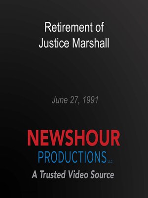 cover image of Retirement of Justice Marshall